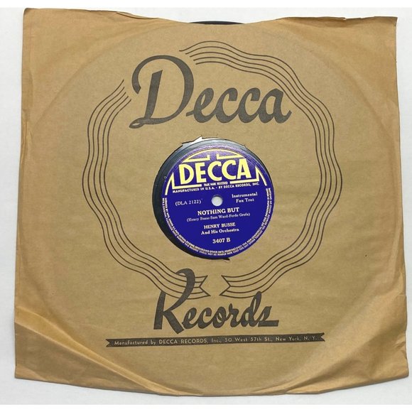 Henry Busse It Serves Me Right 10" Record 78RPM Decca 3407 Nothing But - Picture 3 of 5